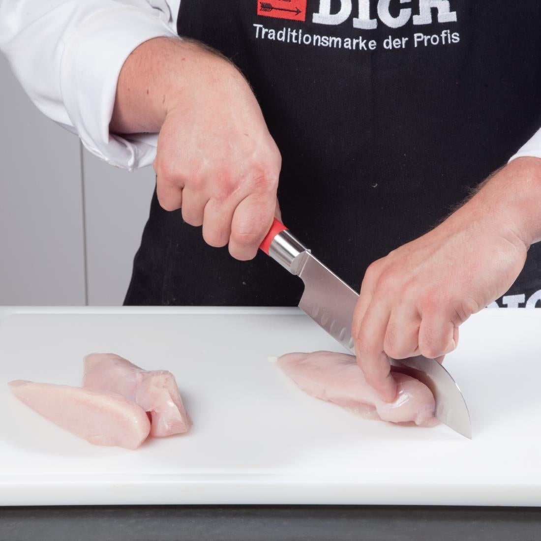 Dick Red Spirit Fluted Santoku Knife Red 18cm