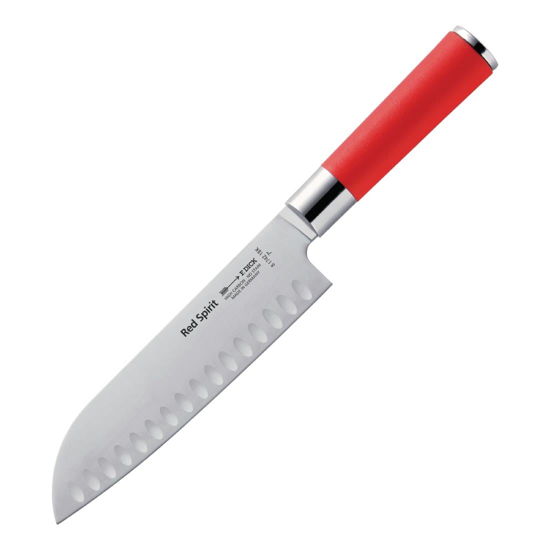 Dick Red Spirit Fluted Santoku Knife Red 18cm
