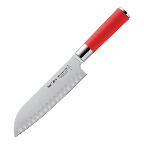 Dick Red Spirit Fluted Santoku Knife Red 18cm
