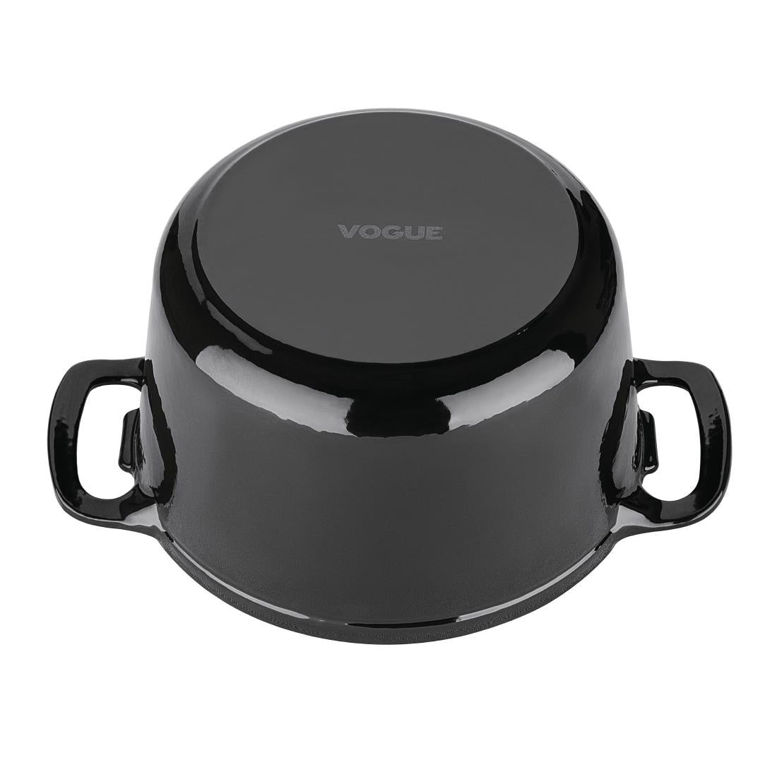 Vogue Round Casserole Dish Black 3.2Ltr