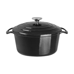 Vogue Round Casserole Dish Black 4Ltr