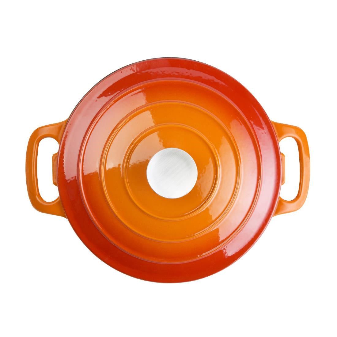 Vogue Round Casserole Dish Orange 3.2Ltr