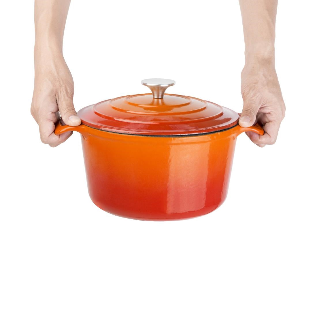 Vogue Round Casserole Dish Orange 3.2Ltr