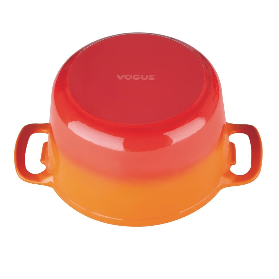 Vogue Round Casserole Dish Orange 4Ltr