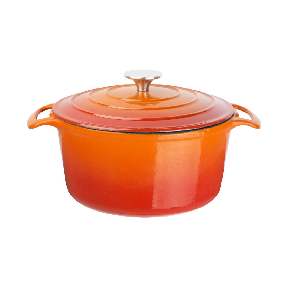 Vogue Round Casserole Dish Orange 4Ltr