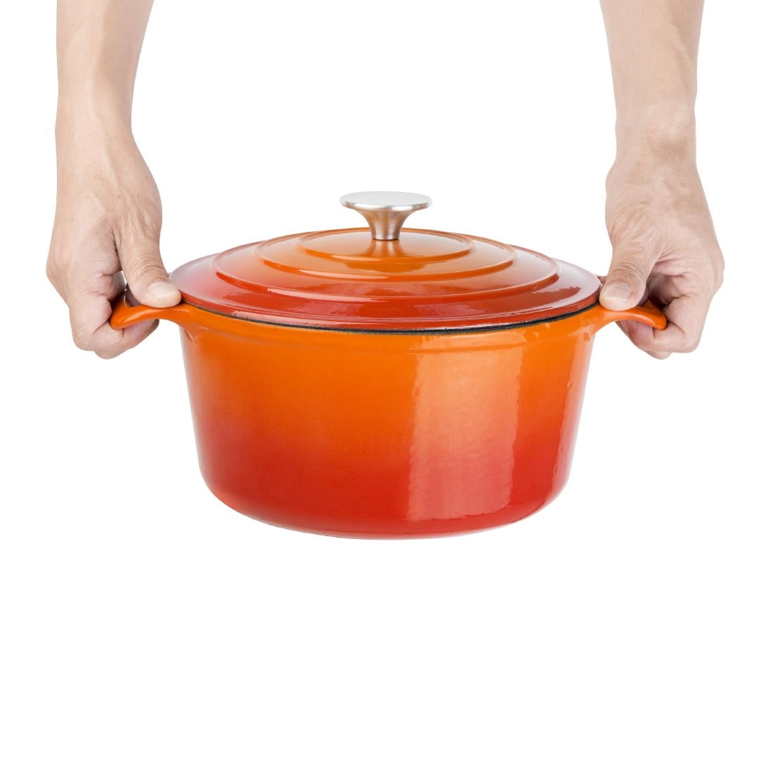 Vogue Round Casserole Dish Orange 4Ltr