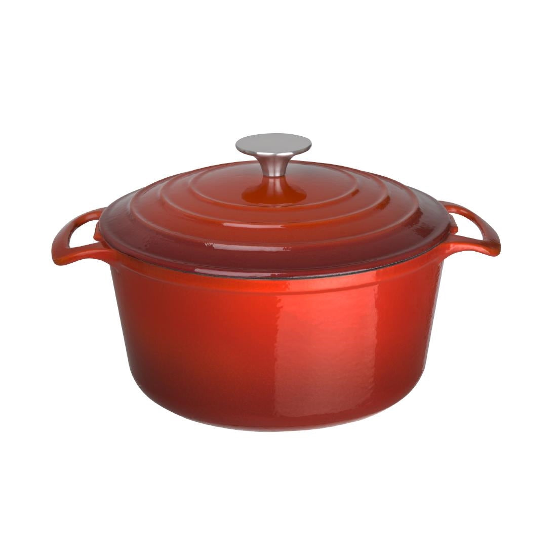 Vogue Round Casserole Dish Red 3.2Ltr