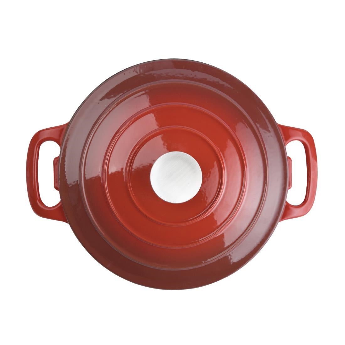 Vogue Round Casserole Dish Red 3.2Ltr
