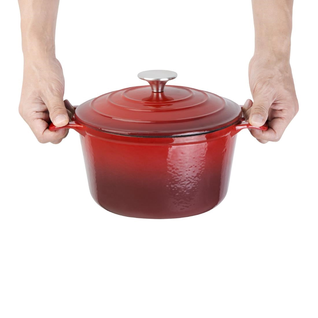 Vogue Round Casserole Dish Red 3.2Ltr