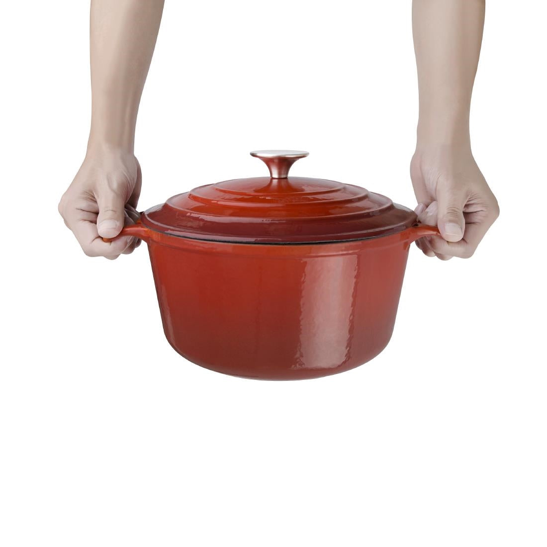 Vogue Round Casserole Dish Red 4Ltr