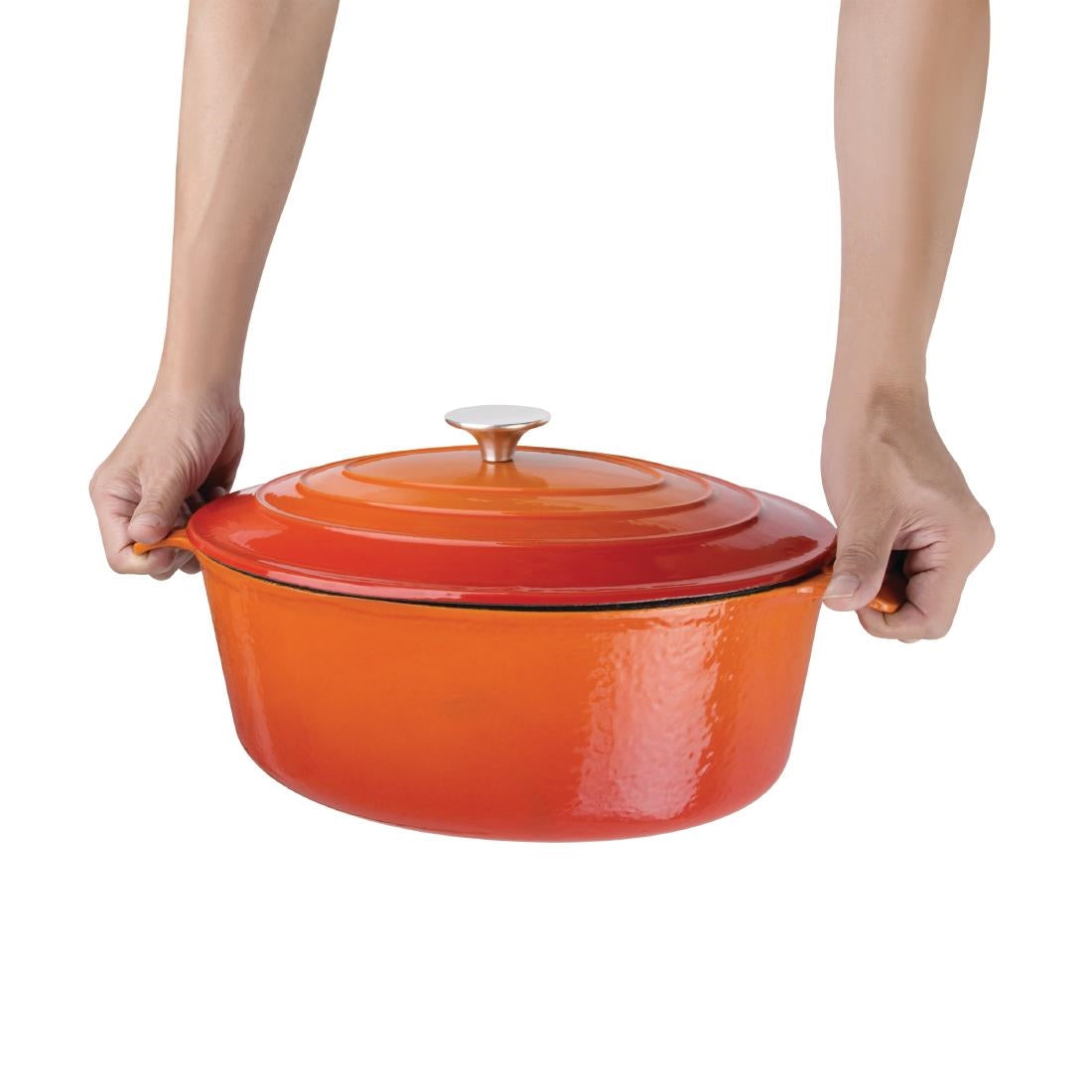 Vogue Oval Casserole Dish Orange 5Ltr