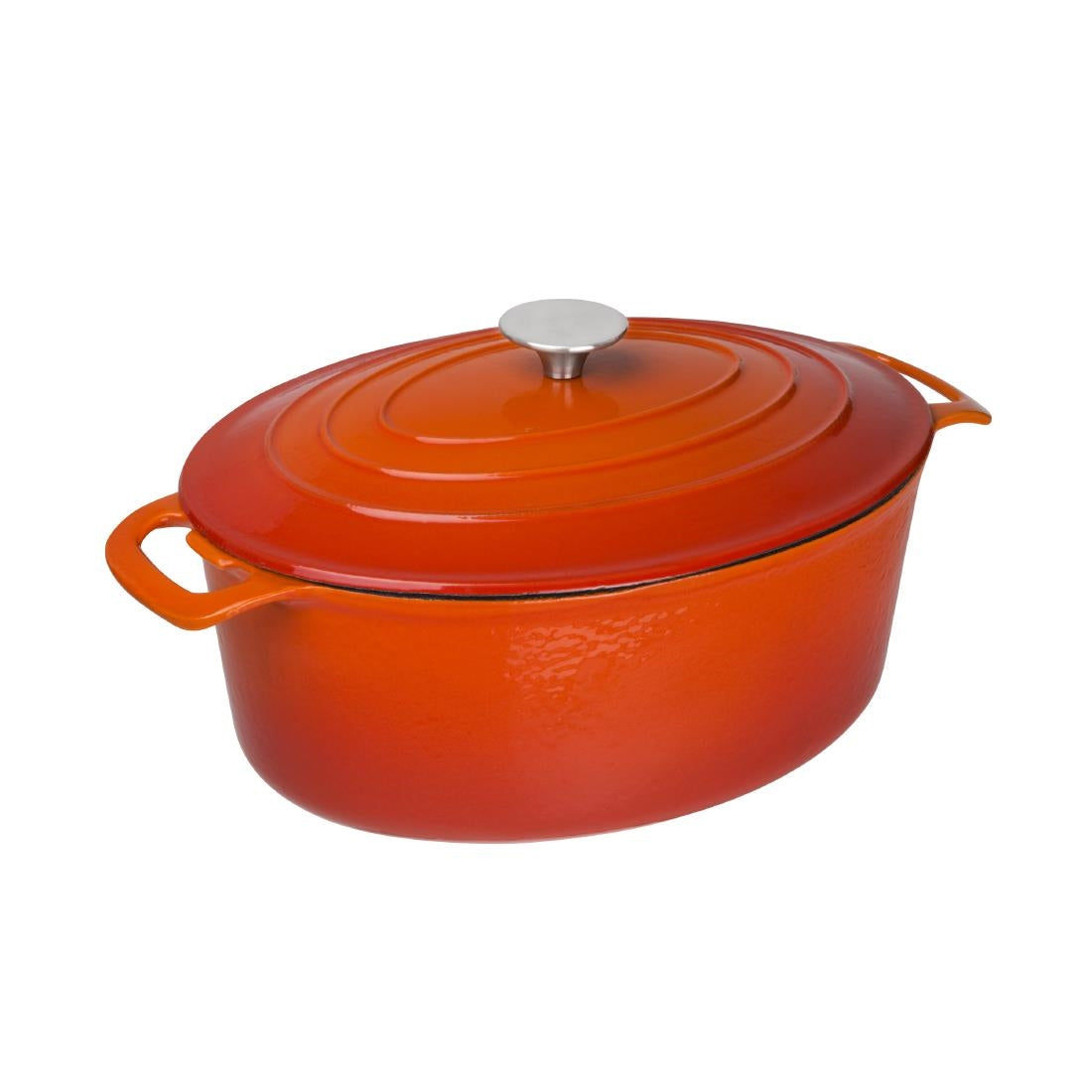 Vogue Oval Casserole Dish Orange 6Ltr