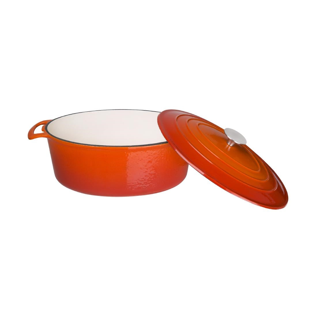Vogue Oval Casserole Dish Orange 6Ltr