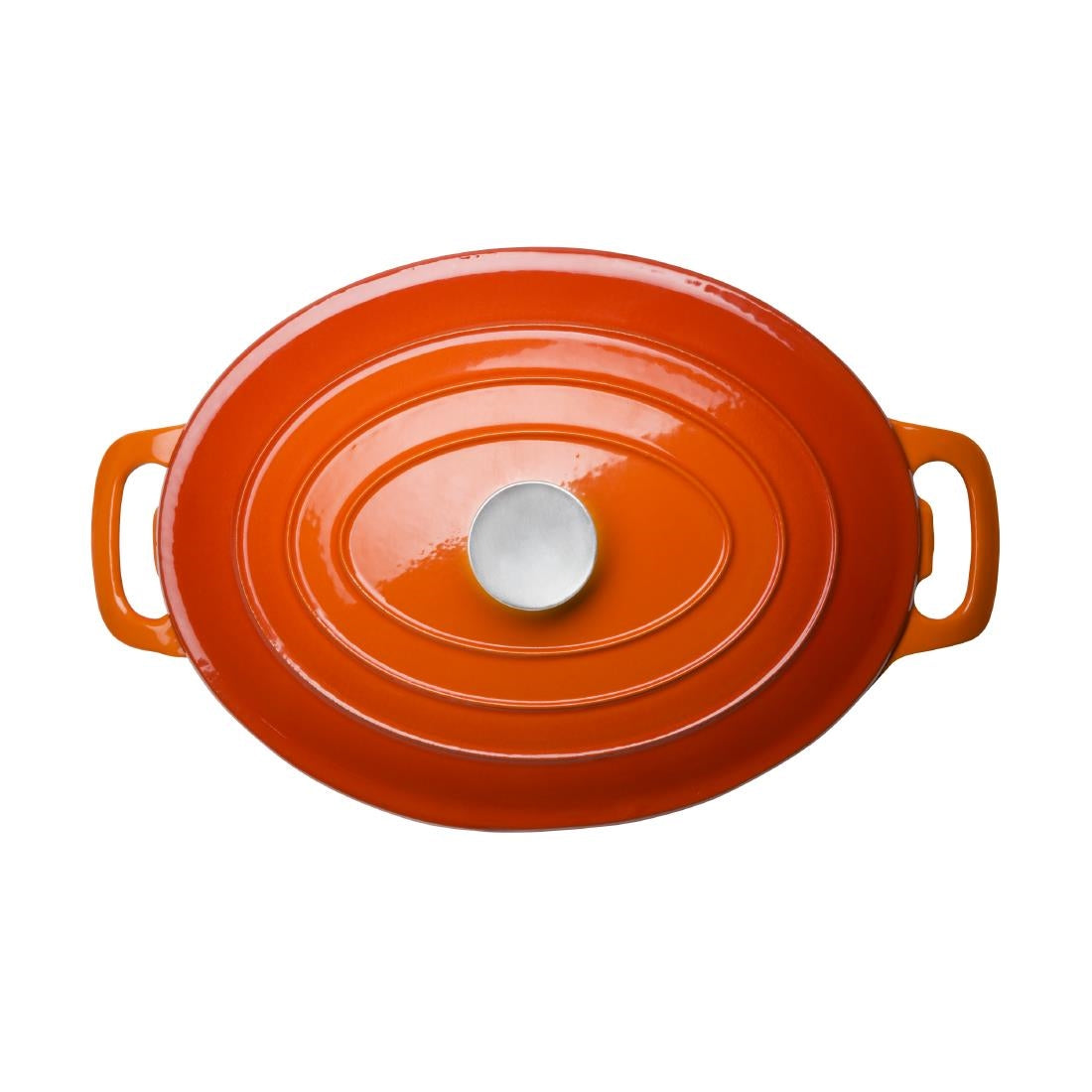 Vogue Oval Casserole Dish Orange 6Ltr