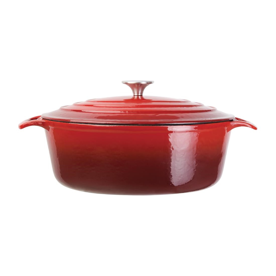 Vogue Oval Casserole Dish Red 6Ltr