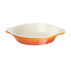 Vogue Round Cast Iron Gratin Dish Orange 400ml