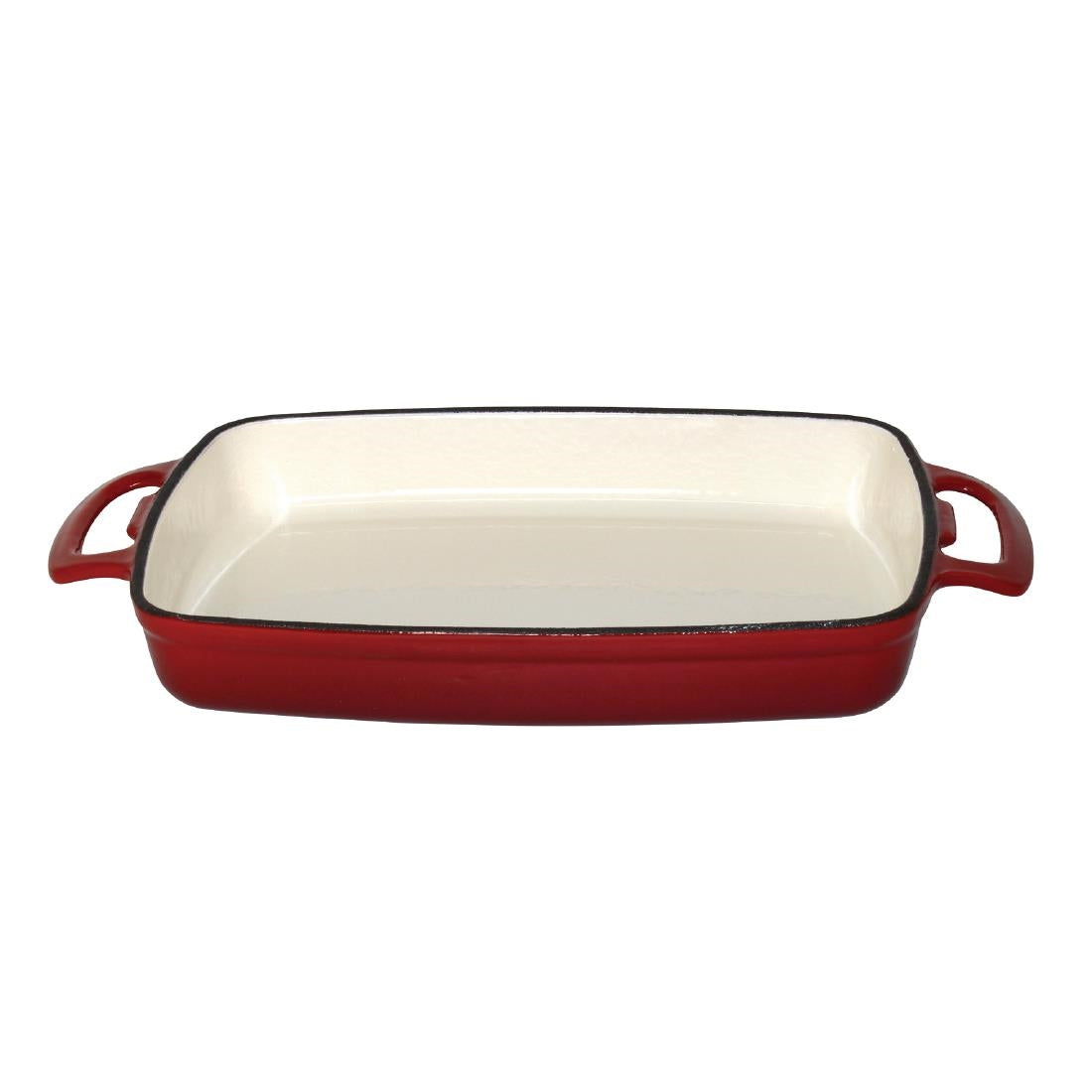 Vogue Cast Iron Casserole Dish Red 1.8Ltr