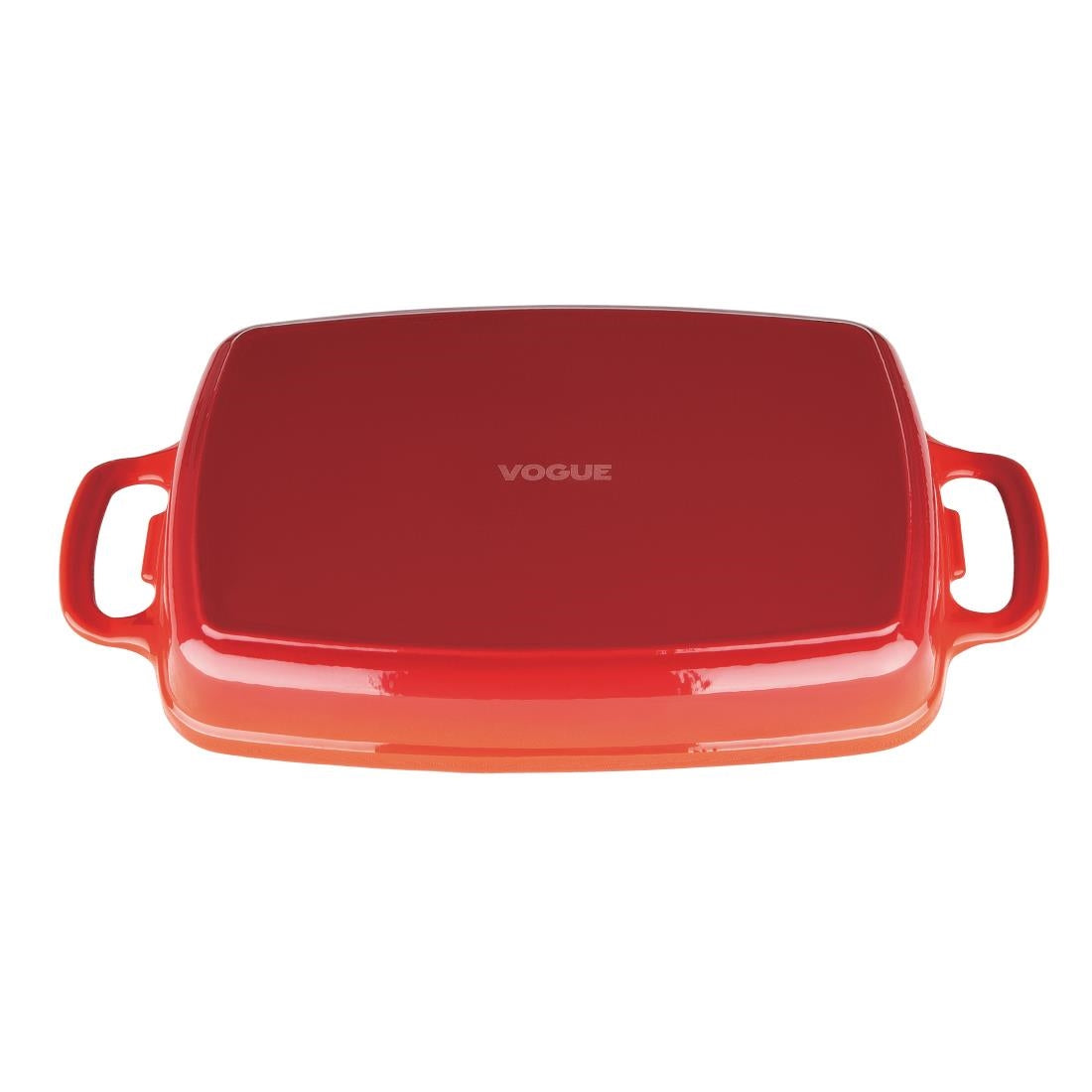 Vogue Cast Iron Casserole Dish Red 1.8Ltr