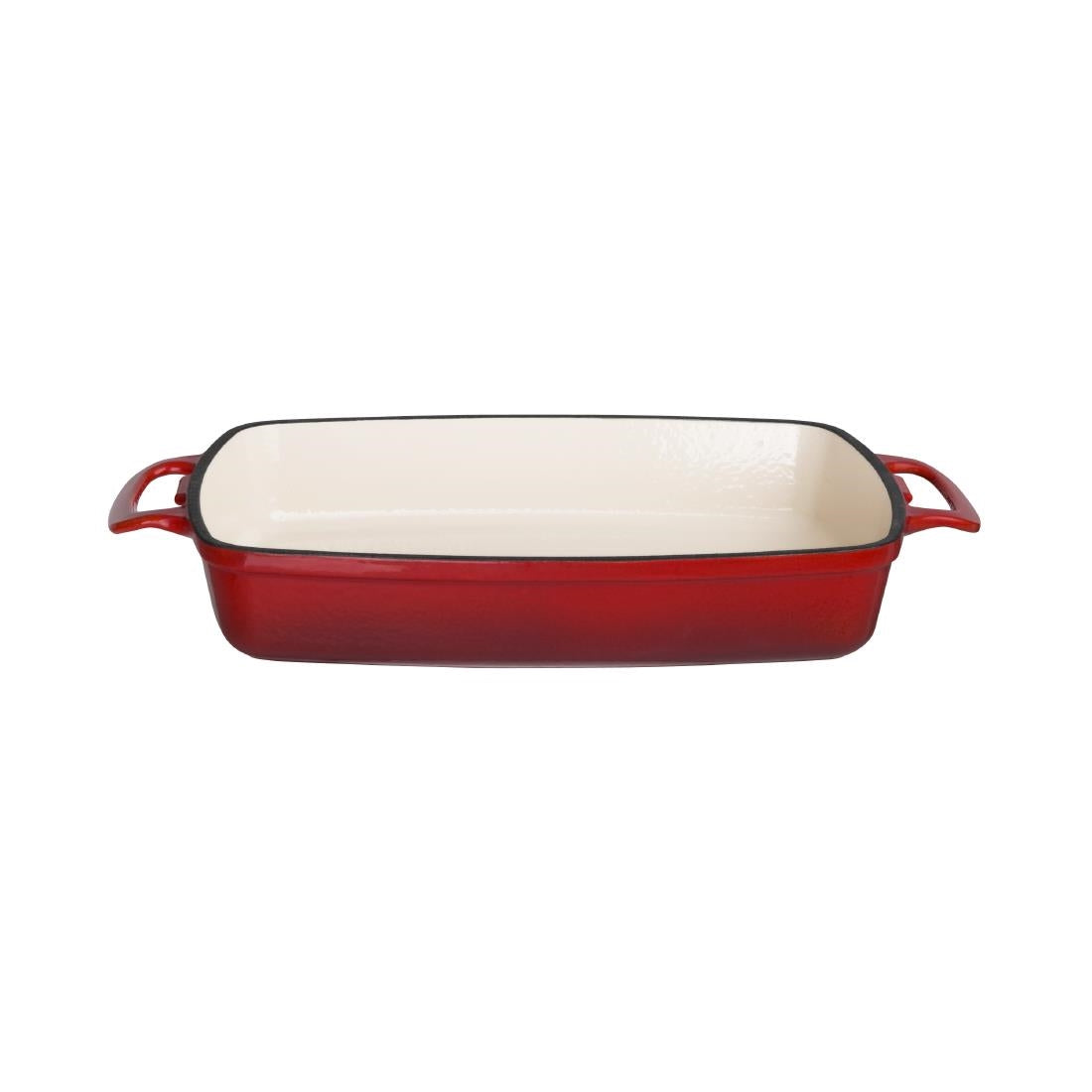 Vogue Cast Iron Casserole Dish Red 1.8Ltr