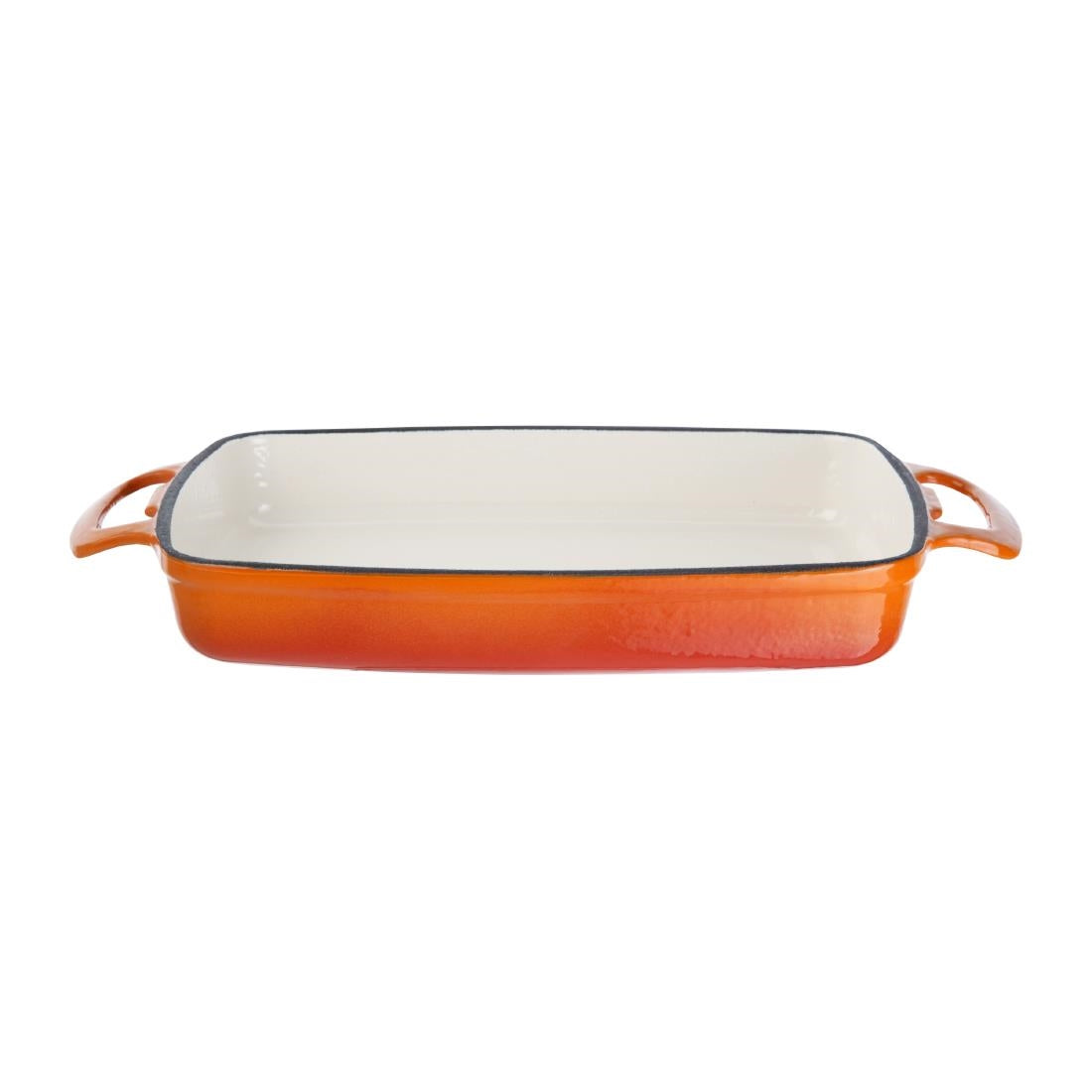 Vogue Cast Iron Casserole Dish Orange 1.8Ltr