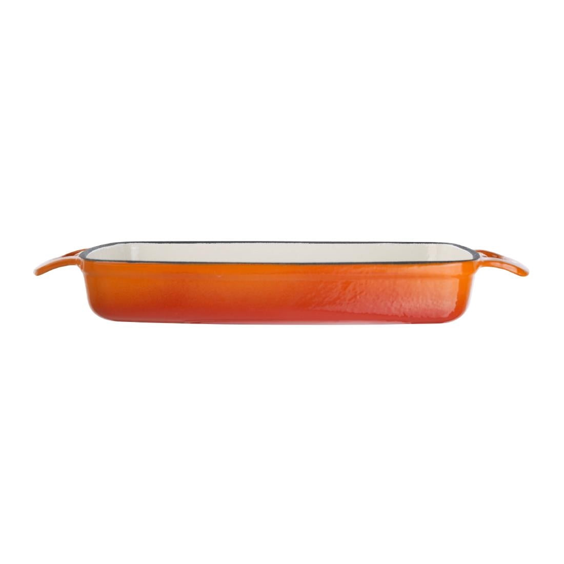 Vogue Cast Iron Casserole Dish Orange 1.8Ltr