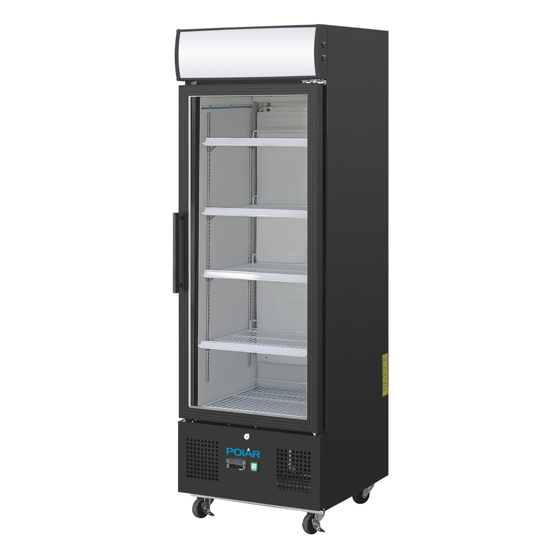 Polar G-Series Upright Display Fridge 218Ltr Black