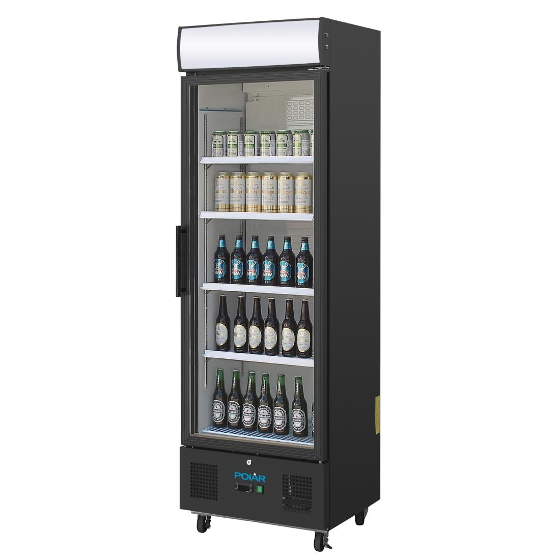 Polar G-Series Upright Display Fridge 368Ltr Black