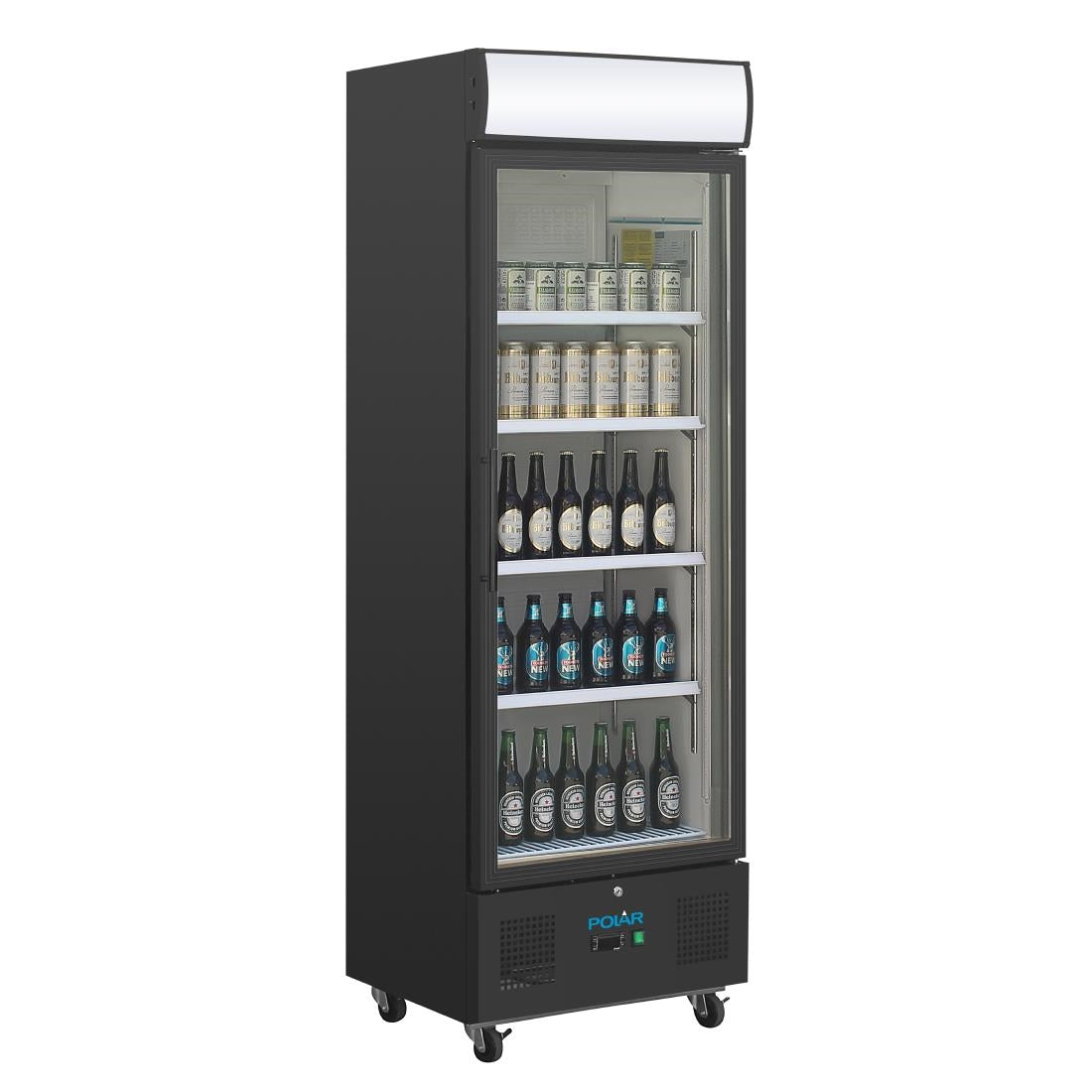 Polar G-Series Upright Display Fridge 368Ltr Black