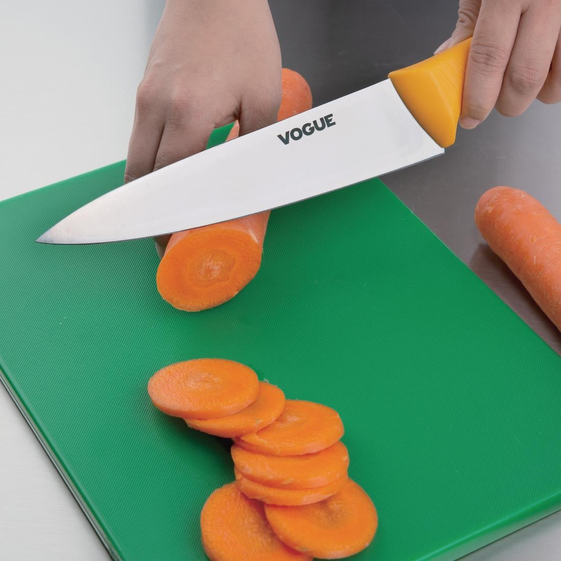 Vogue Soft Grip Pro Chef Knife Yellow 20cm