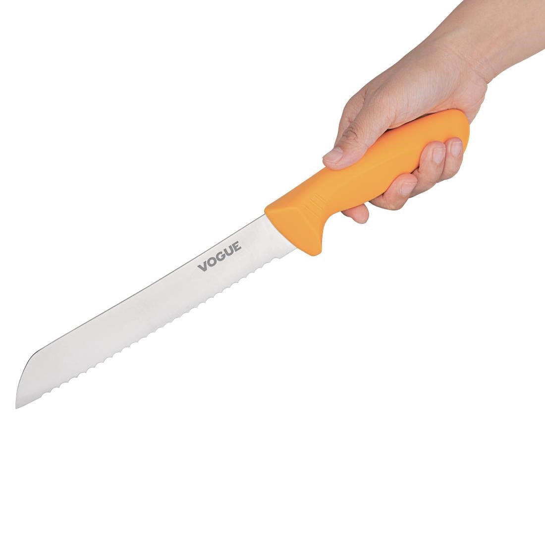 Vogue Soft Grip Pro Bread Knife Yellow 19.8cm