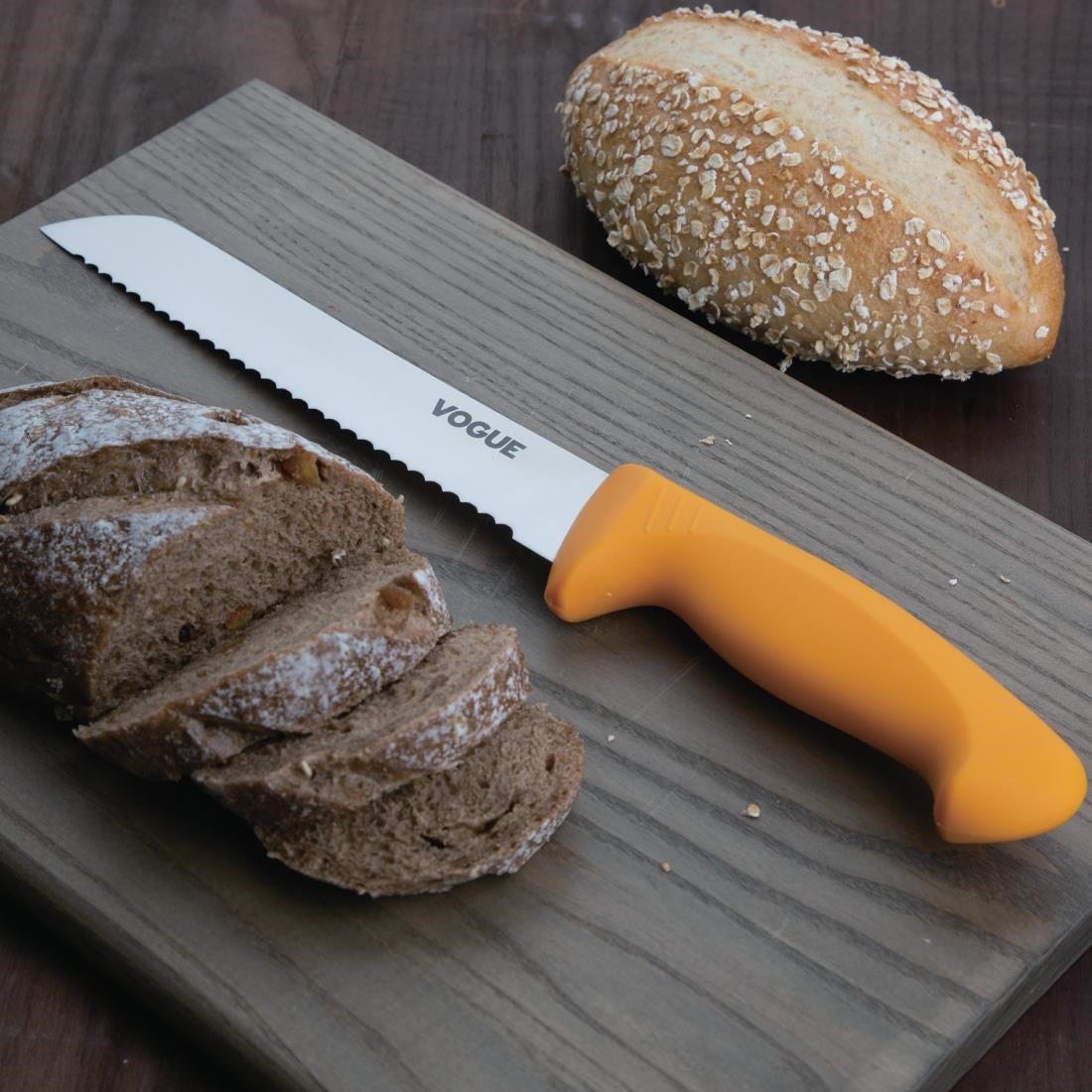 Vogue Soft Grip Pro Bread Knife Yellow 19.8cm