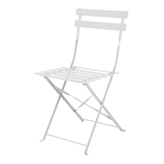 Bolero Perth Grey Pavement Style Steel Folding Chairs (2 Pack)