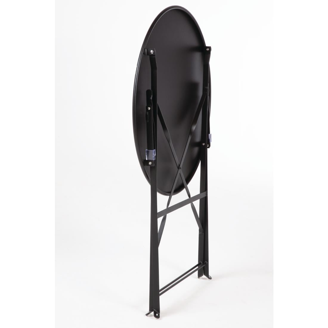 Bolero Perth Black Pavement Style Steel Table Round 600mm