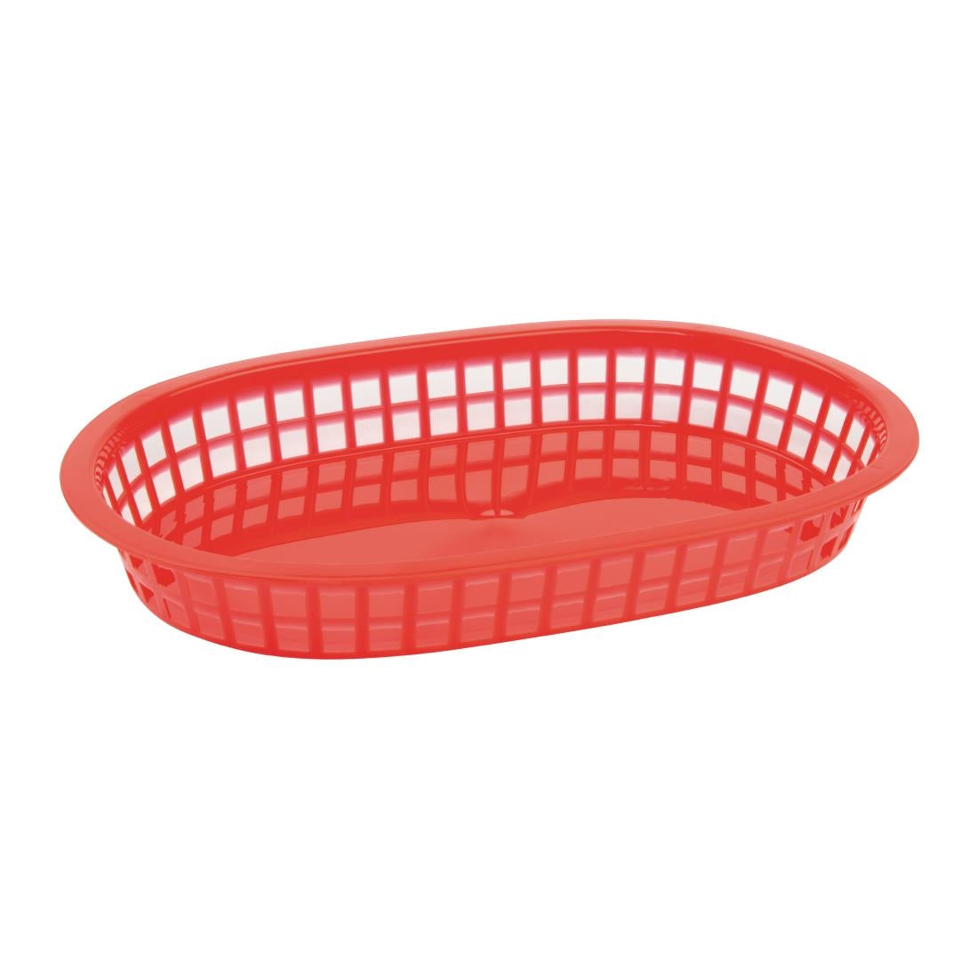 Olympia Oval Polypropylene Food Baskets Red (6 Pack)