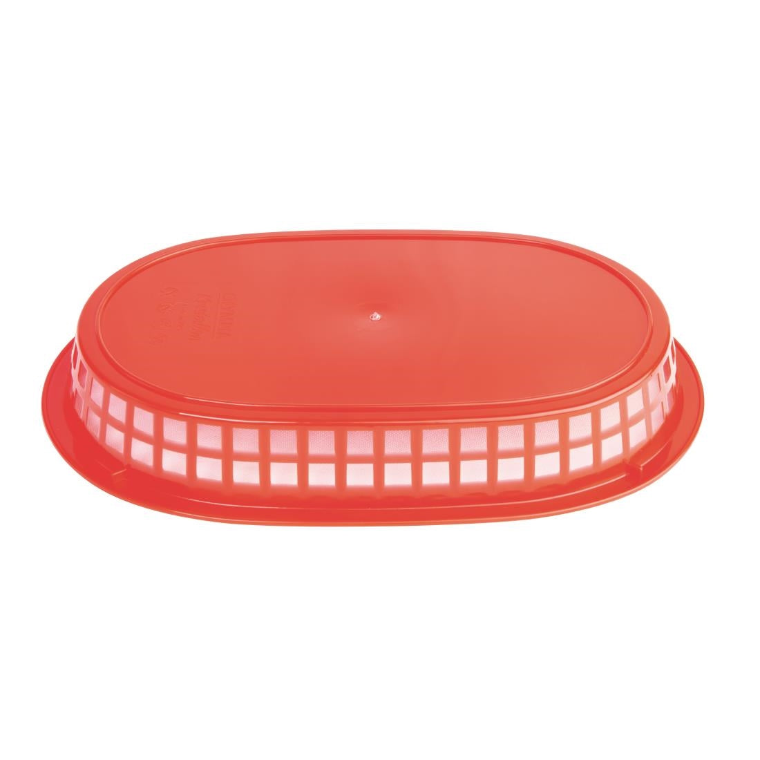 Olympia Oval Polypropylene Food Baskets Red (6 Pack)