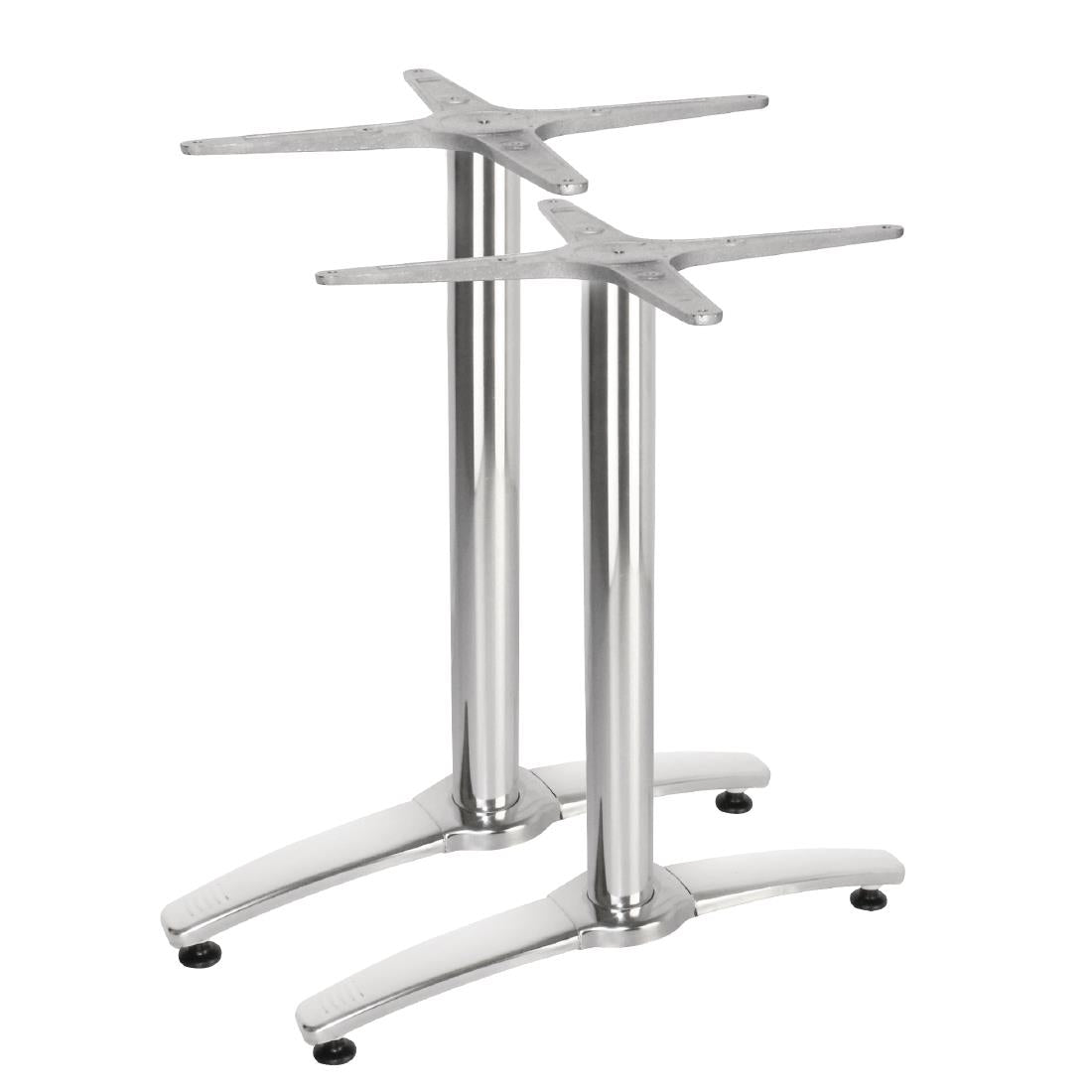 Bolero Aluminium Twin Leg Table Base (2 Pack)