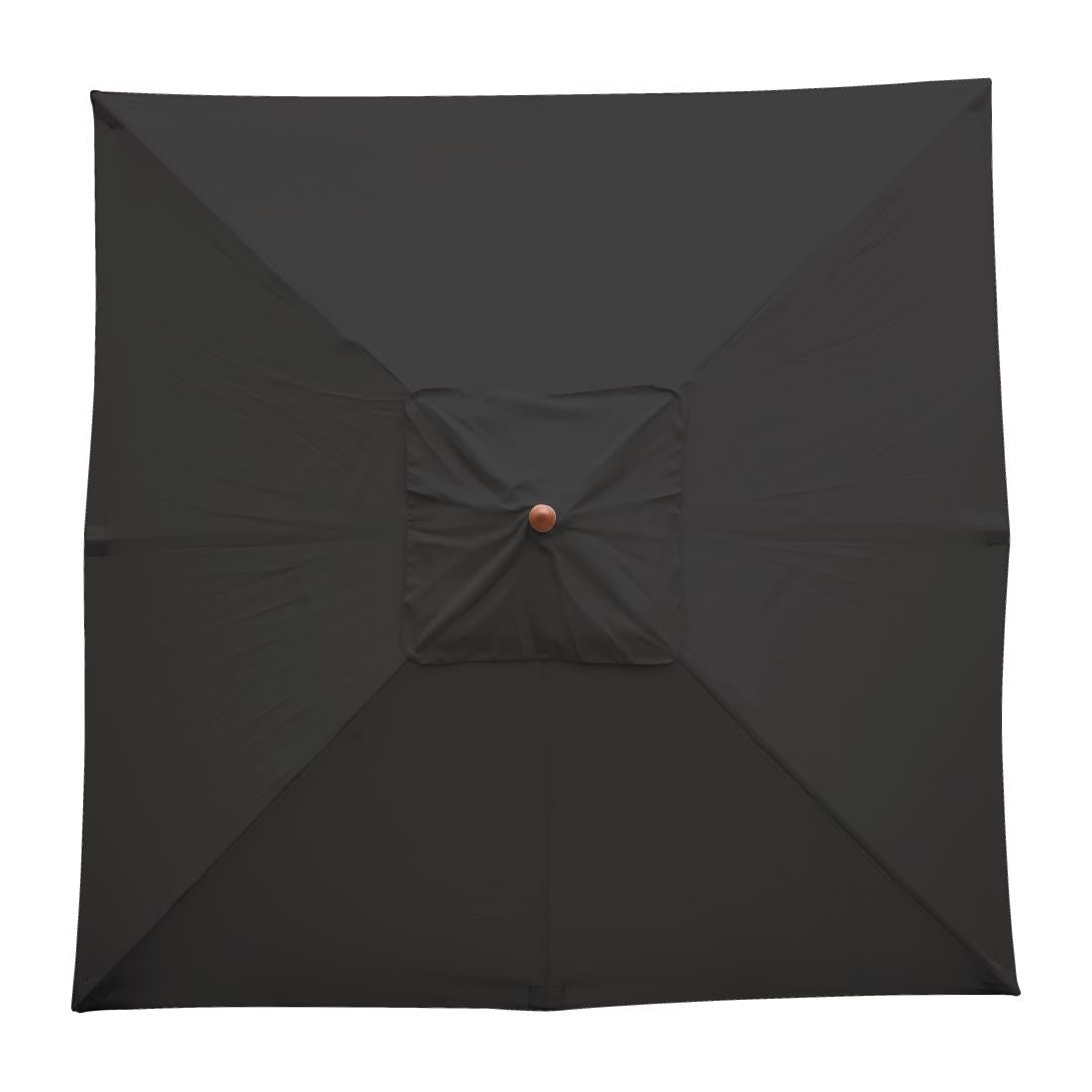 Bolero Square Double Pulley Parasol 2.5m Diameter Black