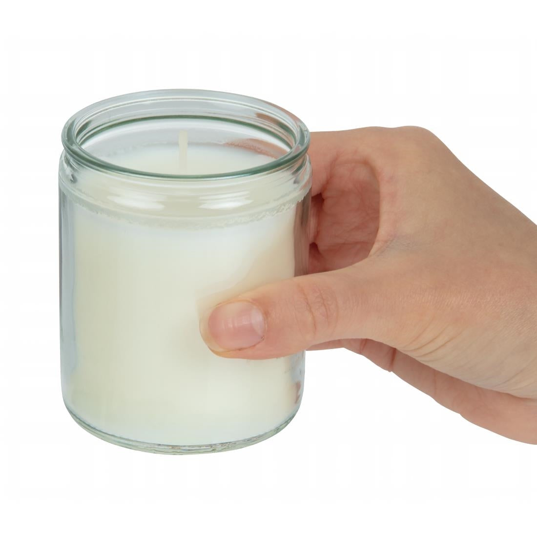 Bolsius Star Light Clear Glasses Candles Jars (8 Pack)