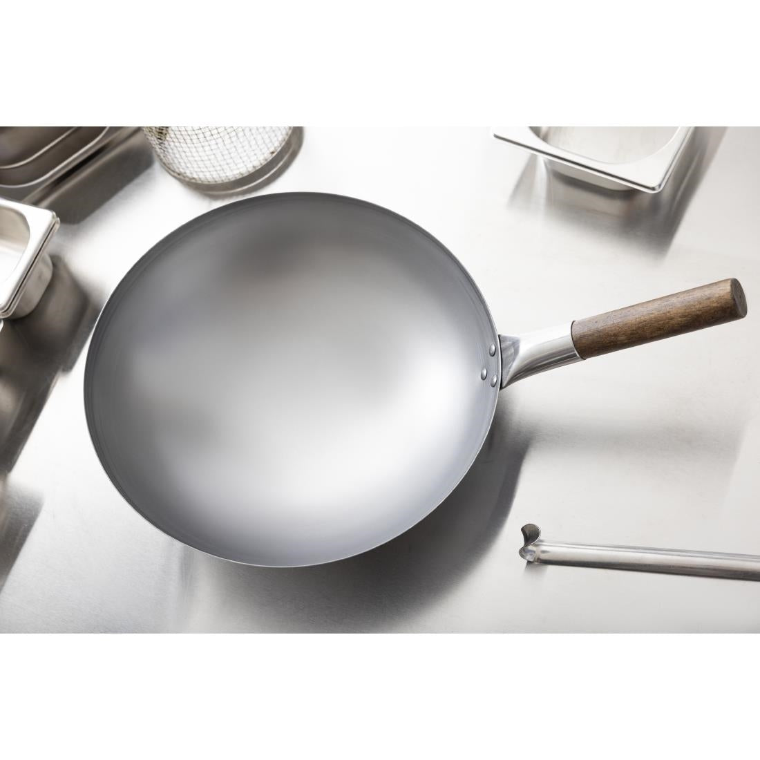 London Round Base Wok 330mm