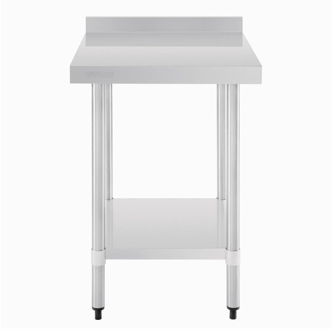 Vogue Stainless Steel Table with Upstand 600mm