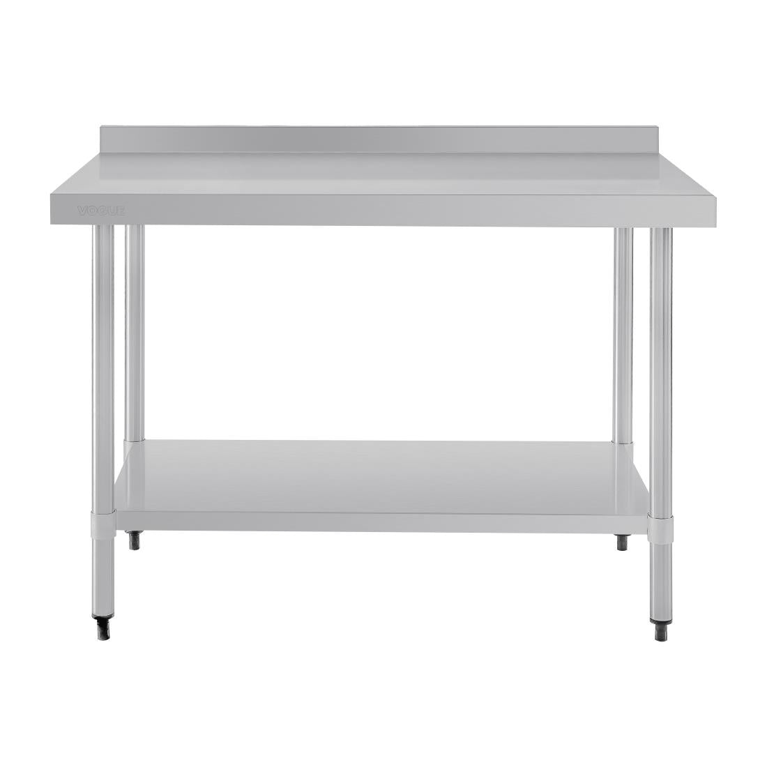 Vogue Stainless Steel Table with Upstand 1200mm