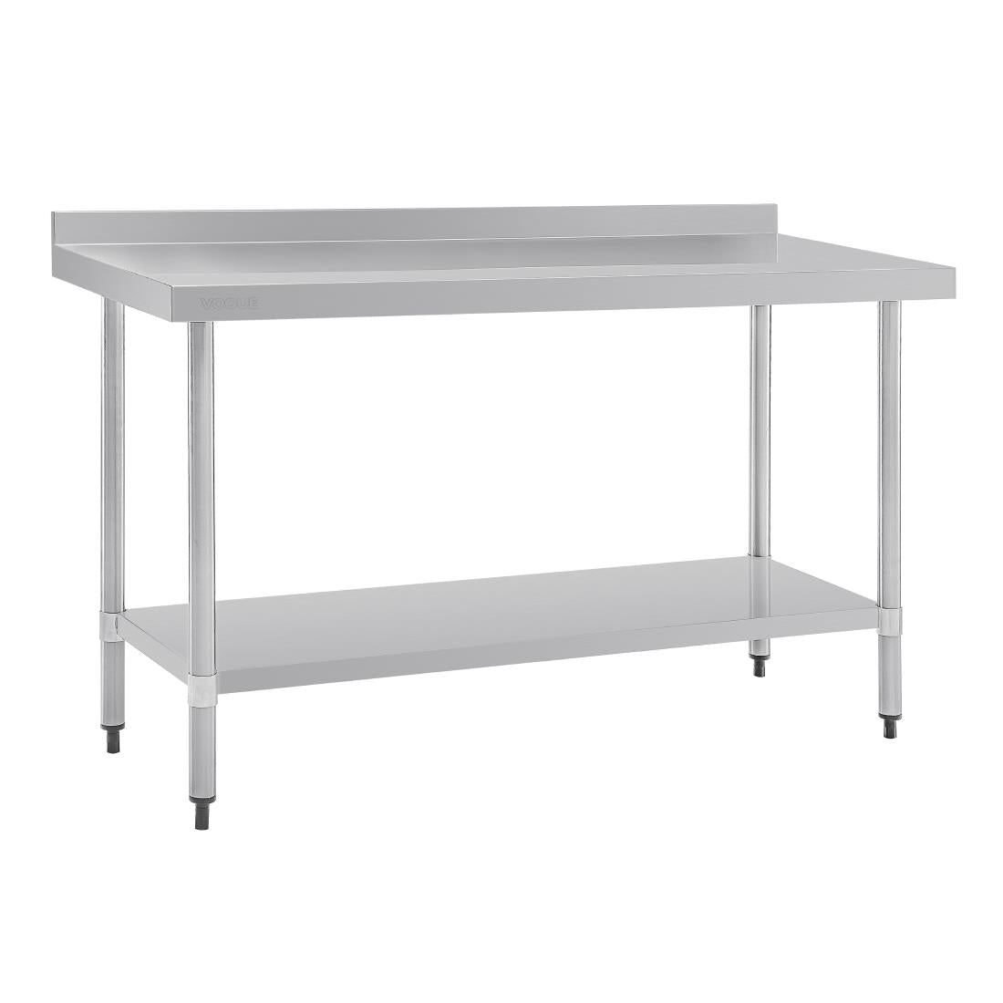 Vogue Stainless Steel Table with Upstand 1500mm