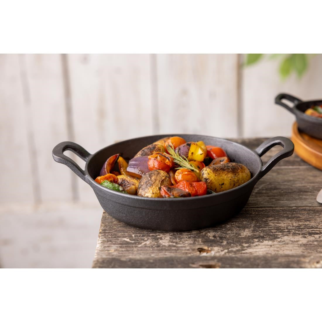 Olympia Round Cast Iron Eared Dish 180mm