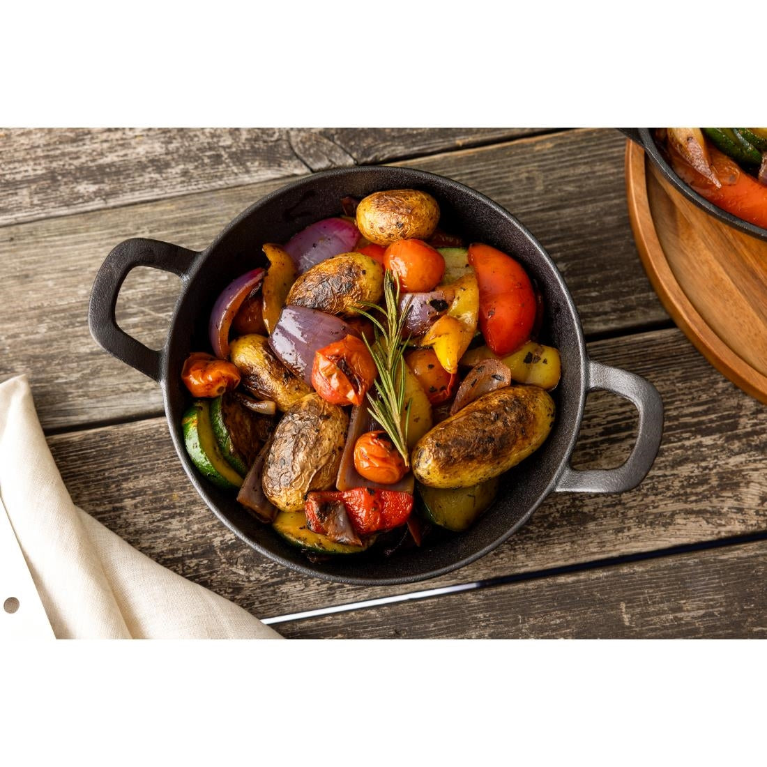 Olympia Round Cast Iron Eared Dish 180mm