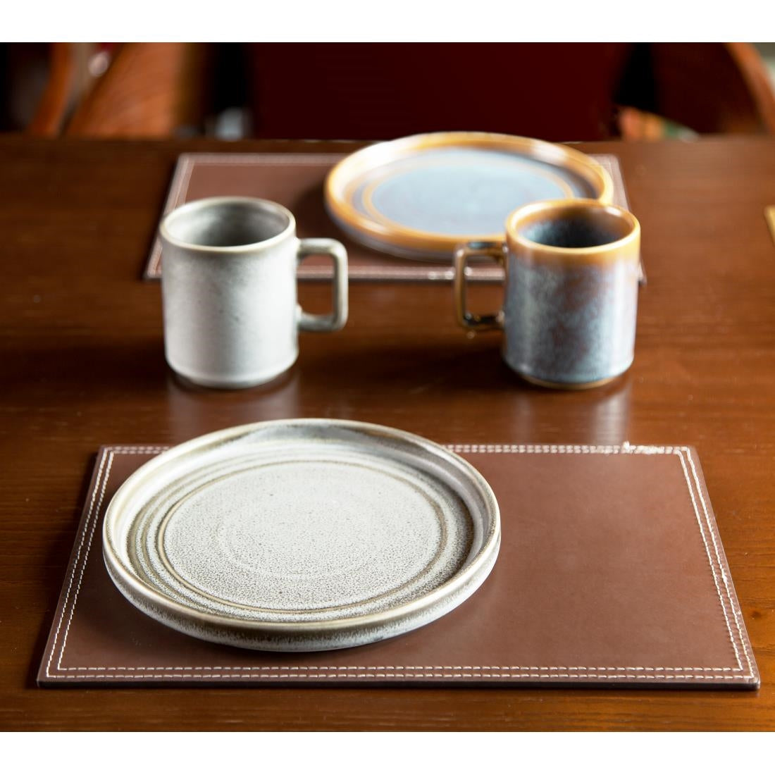 Olympia Faux Leather Placemats (4 Pack)