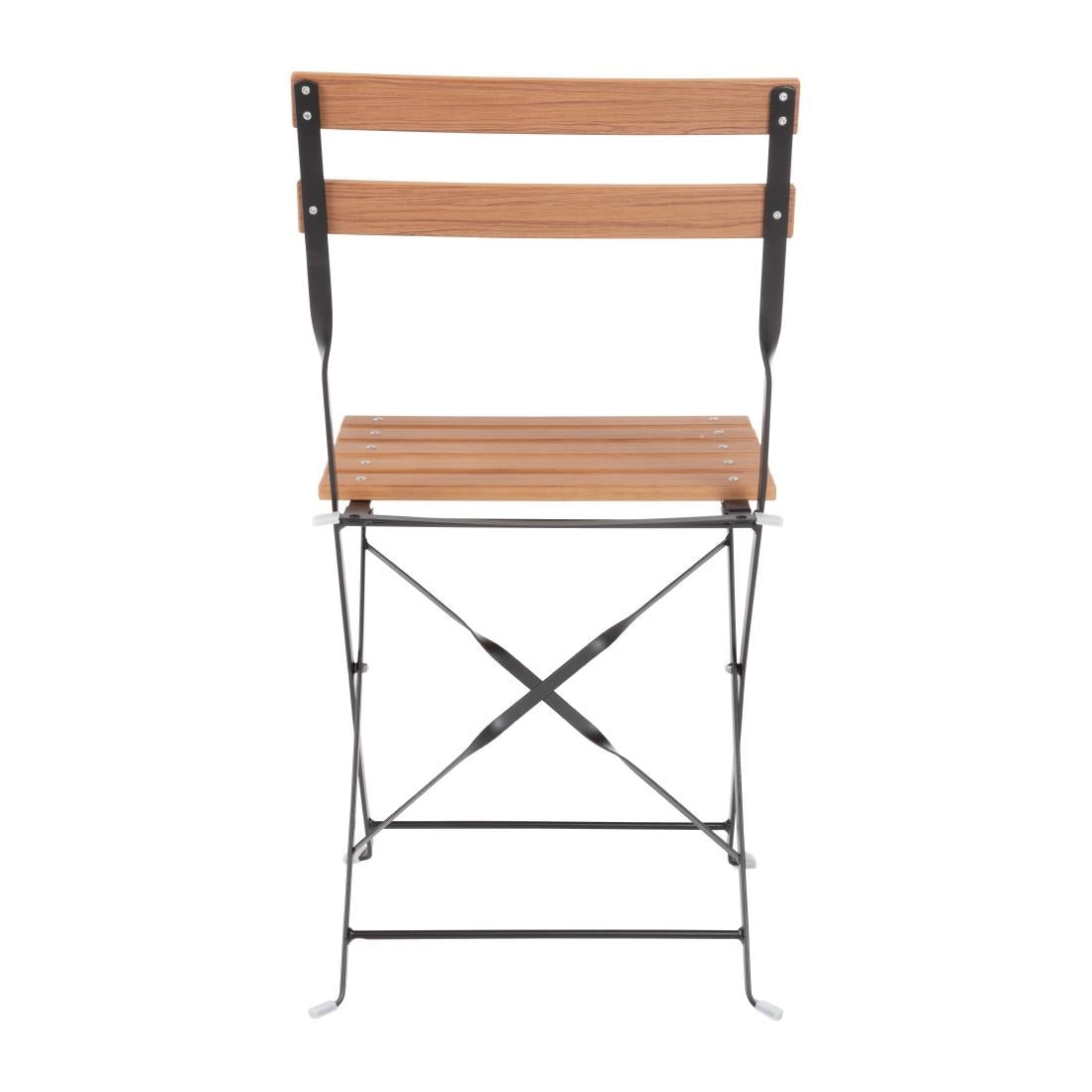 Bolero Faux Wood Bistro Chair (2 Pack)