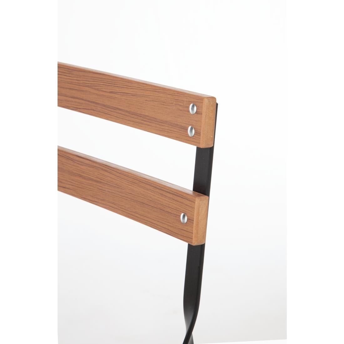 Bolero Faux Wood Bistro Chair (2 Pack)