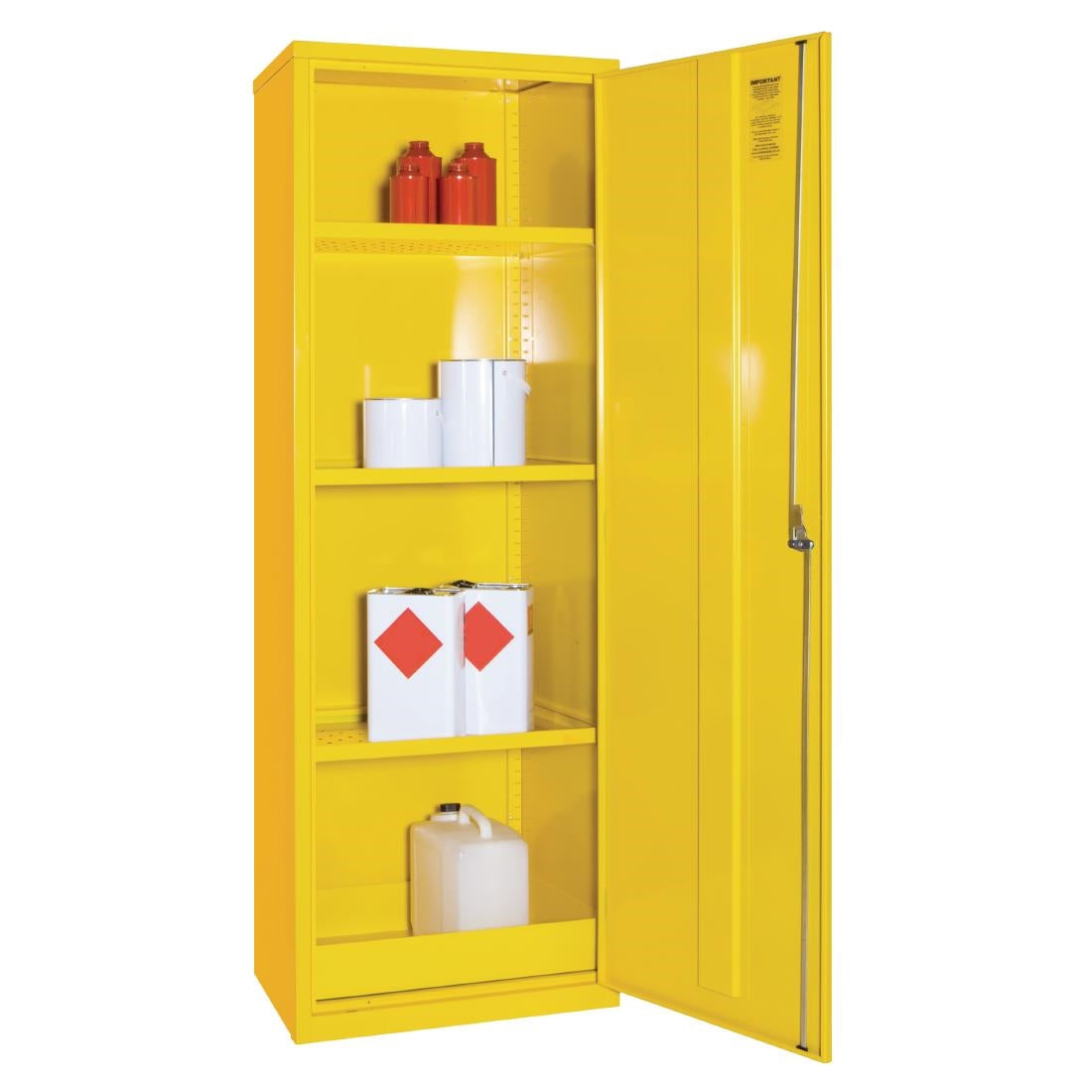 COSHH Cabinet Single Door Yellow 20Ltr