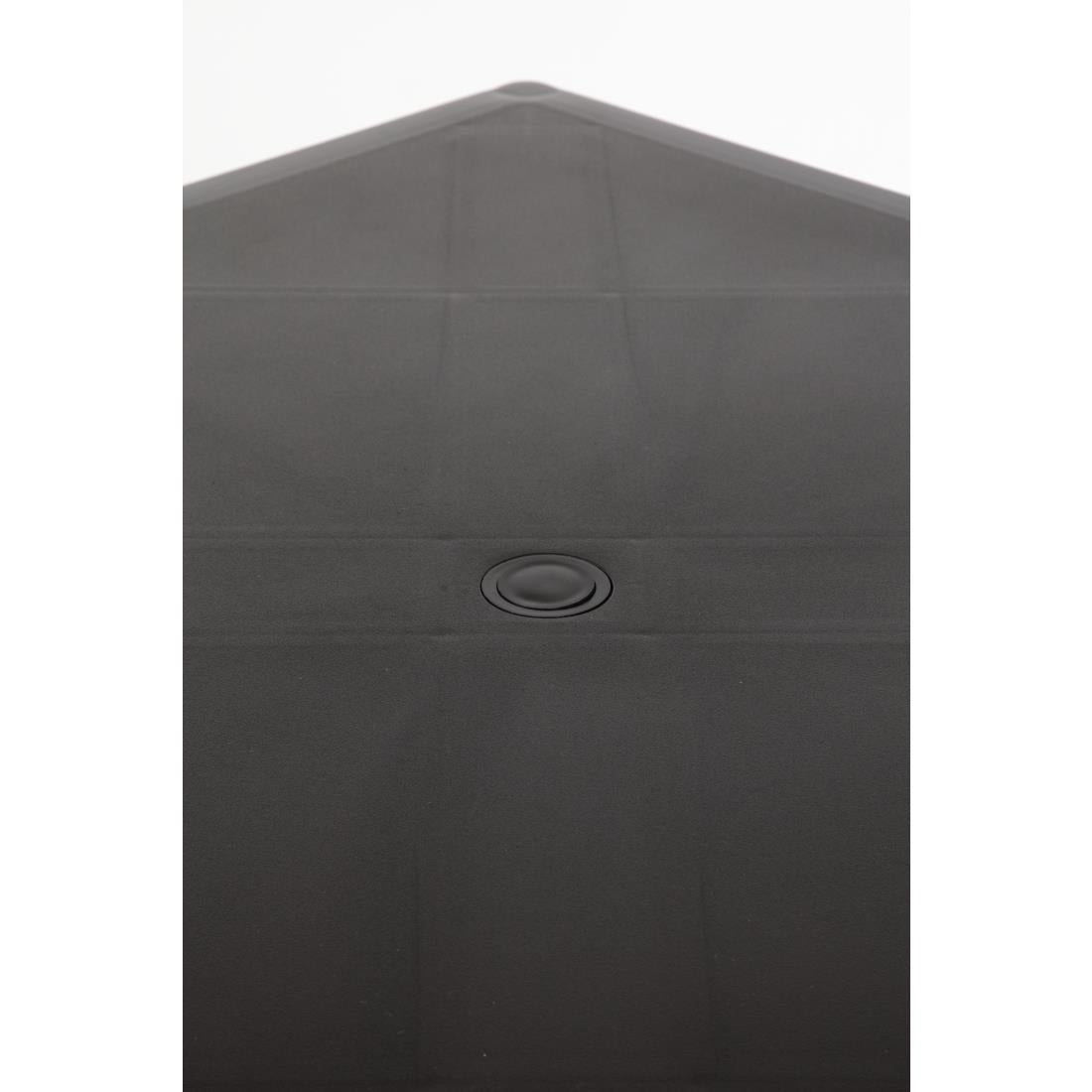 Black Square Table with Aluminium Legs 750mm