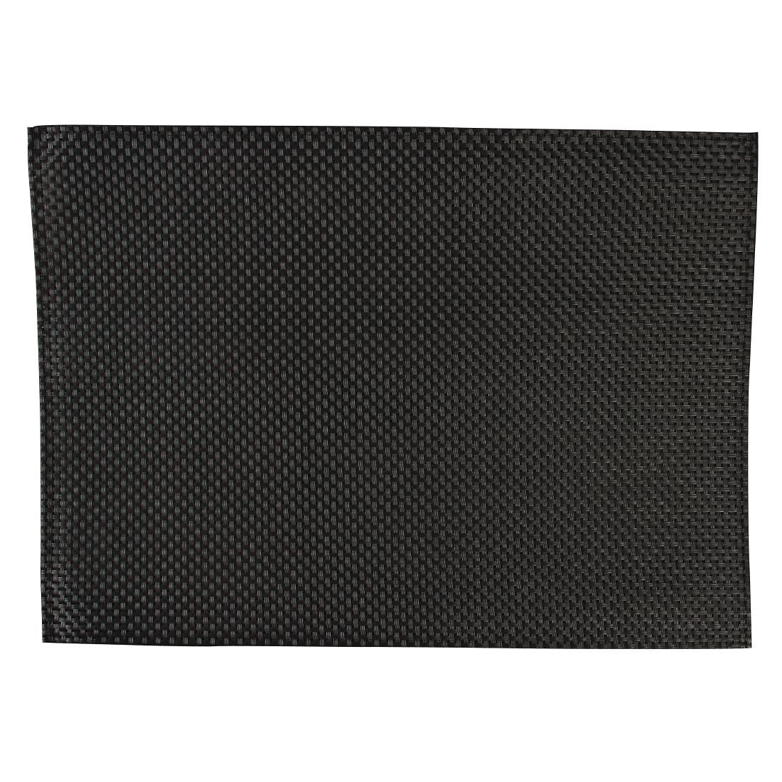 APS PVC Placemat Black (6 Pack)